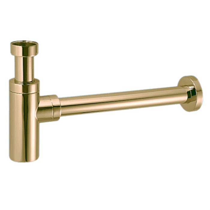 Сифон бутылочный латунный без выпуска (1 1/4"х32мм) "MINI" с отводной трубой (L300мм, D32мм) и отраж 873876