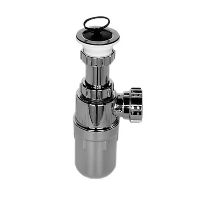 Сифон бутылочный с выпуском ( 1 1/2"х40мм; D70мм нержавейка сливная решётка), пробкой и вставкой-"ан 886360