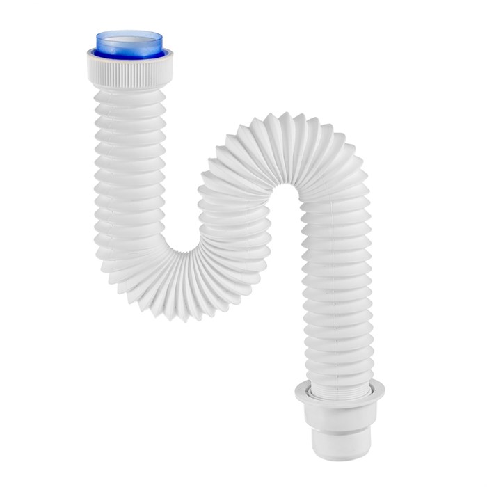 Сифон гофрированный Элит 1 1/2 х 50/40 мм без выпуска, L600 мм, с хомутом жёсткости 870985