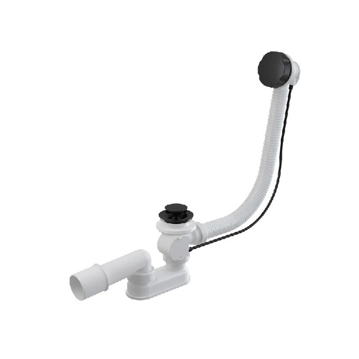 Сифон для ванны автомат комплект, черный-мат, арт. A55BLACK-80 860485