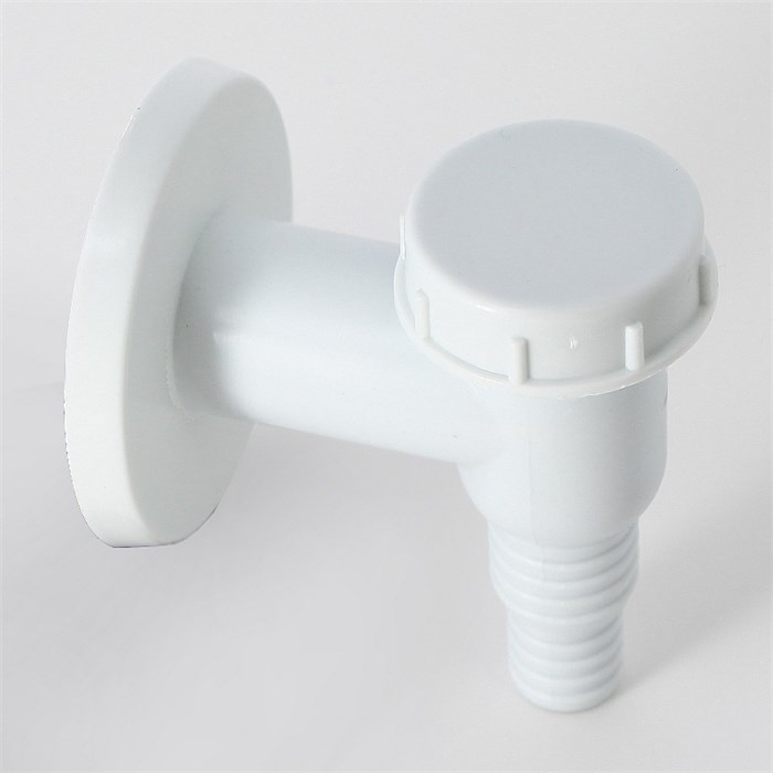 Сифон для стиральной машины наружный, пластик, белый 868556