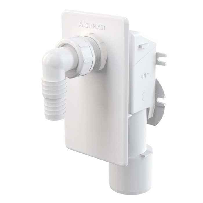 Сифон для стиральной машины под штукатурку, белый 881606