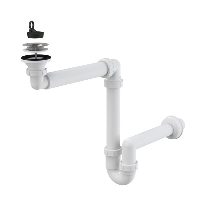 Сифон для умывальника экономящий пространство, D=62 мм, выход 40 мм 857637