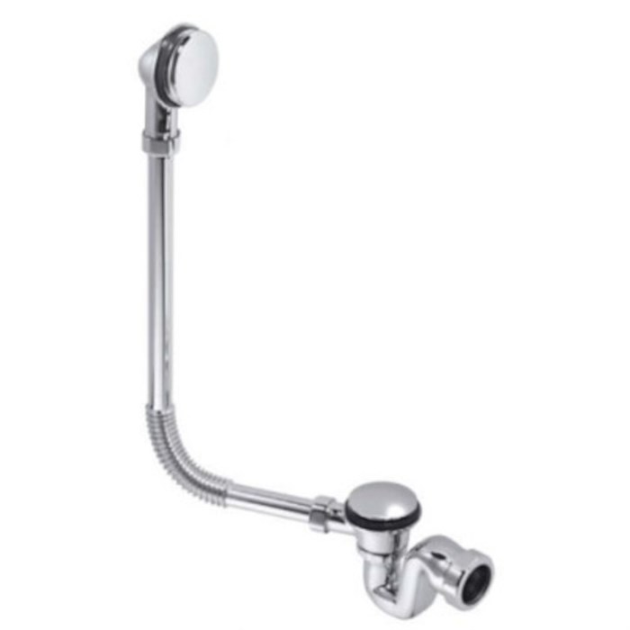 Сифон латунный для ванн с выпуском и переливом (1 1/4"х40мм, L640ммxD25мм, сливная решётка/пробка ти 871842