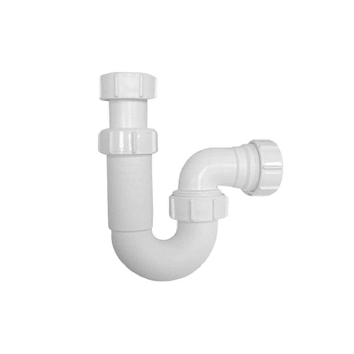 Сифон трубный P-образный 1 1/2" х 40 мм, выход 40 мм компрес. 871014