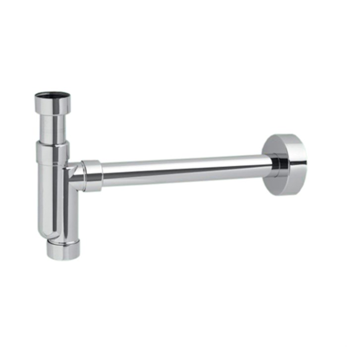 Сифон трубный P-образный без выпуска (1 1/4"х32мм) с отводной трубой (L300мм, D32мм) и отражателем; 884175