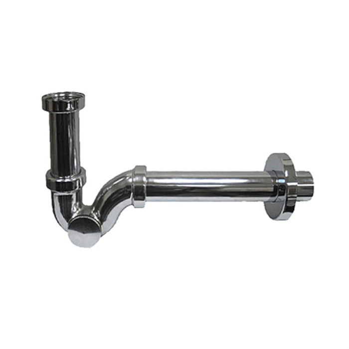 Сифон трубный P-образный латунный без выпуска (1 1/4"х32мм) с ревизией, отводной трубой (L200мм, D32 881238