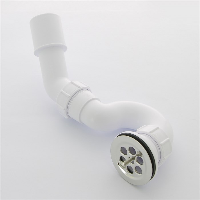 Сифон трубный P/S-образный 1 1/2" х 40 мм, 70 мм нерж. реш., высота 104 мм, выход 50/40 мм 872220