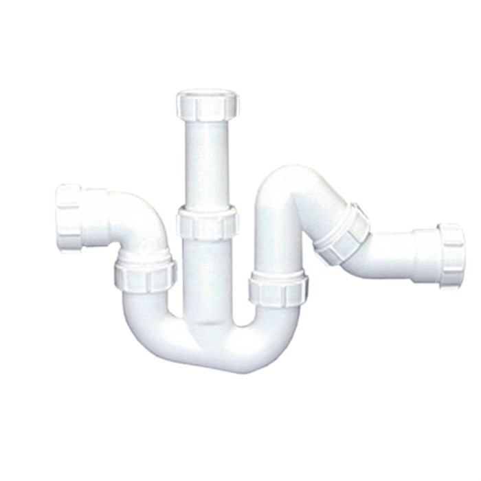 Сифон трубный P/S-образный без выпуска проходной (40ммх 1 1/2"х40мм); вход/выход компрессионный Ду=4 869813