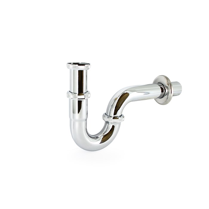 Сифон трубный Practic 1 1/4" с розеткой, хром 871823