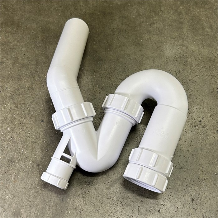 Сифон трубный S-образный 1 1/2" х 40 мм без вып. с вент. клапаном, выход 40 мм 885087