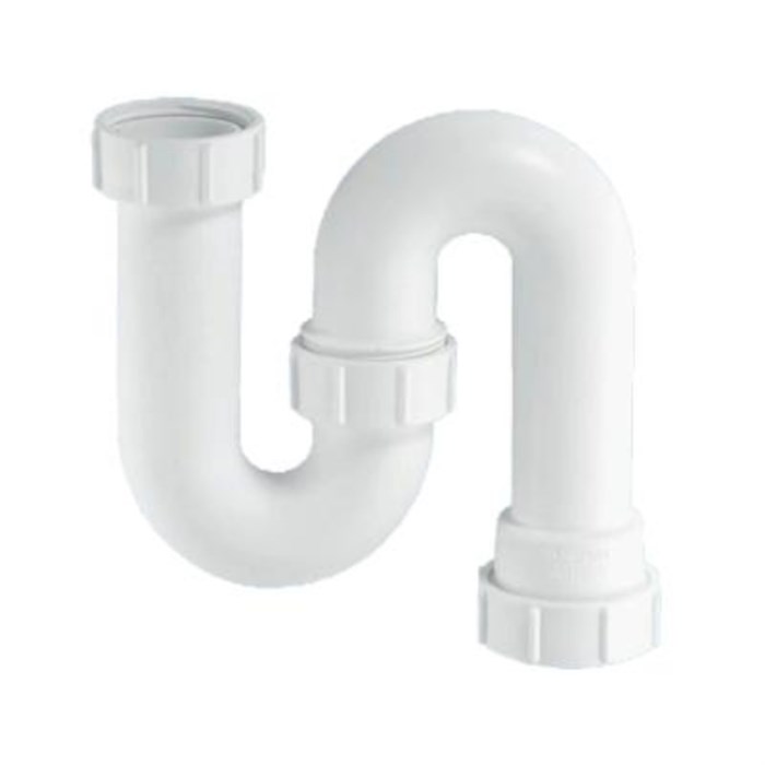 Сифон трубный S-образный 1 1/2" х 40 мм без выпуска, верт. Компрес. выход 40 мм 885942