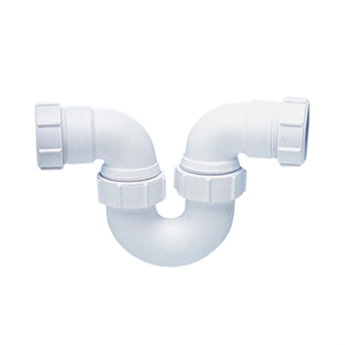 Сифон трубный Р-образный, проходной (50ммх50мм); вход/выход компрессионный горизонтальный Ду=50мм 875747