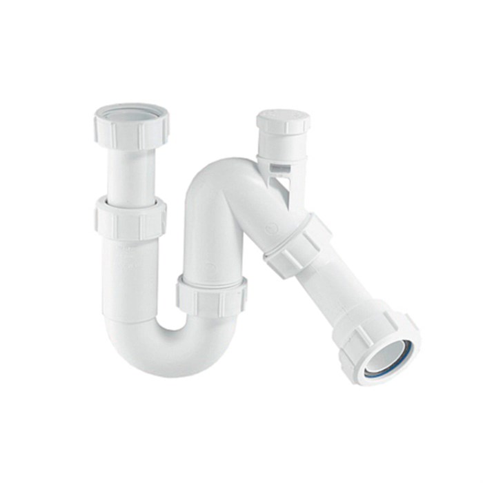 Сифон трубный Р/S-образный без выпуска ( 1 1/2"х40мм) с вентиляционным клапаном и универсальной отво 879267