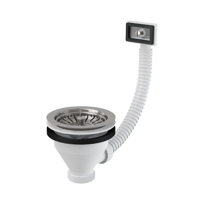 Слив-перелив Alcaplast для раковины с переливом, нерж. решетка 115 мм, выпуск 1 1/2" 881656