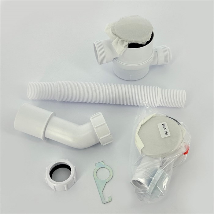 Слив-перелив L=330-700 х 34 мм с раздв. пер., 70 мм слив, вых 40/50 мм, матовый черный 879707