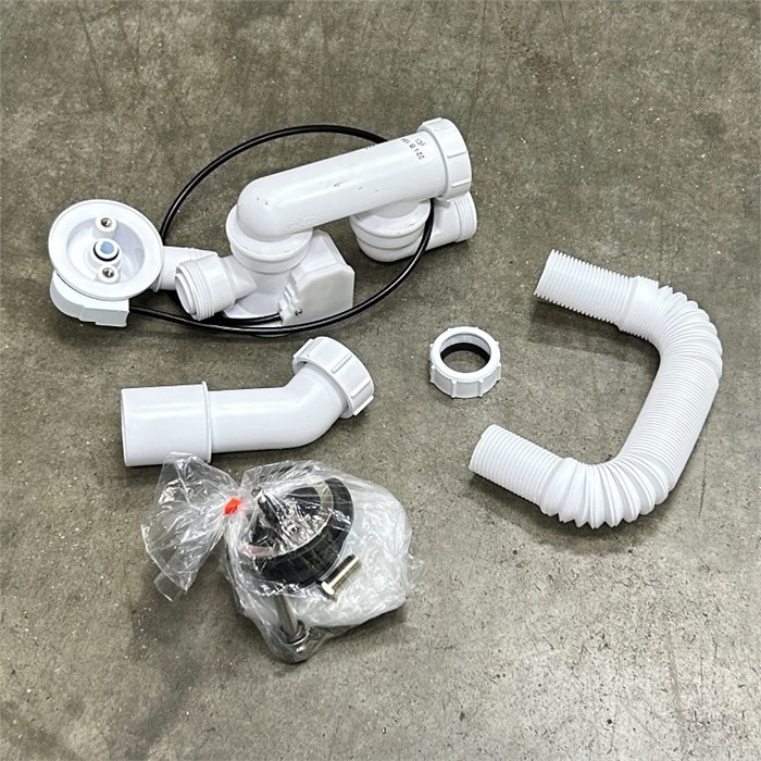 Слив-перелив L=380-700 х 34 мм метал. 70 мм слив, выход 40/50 мм, хром 870321