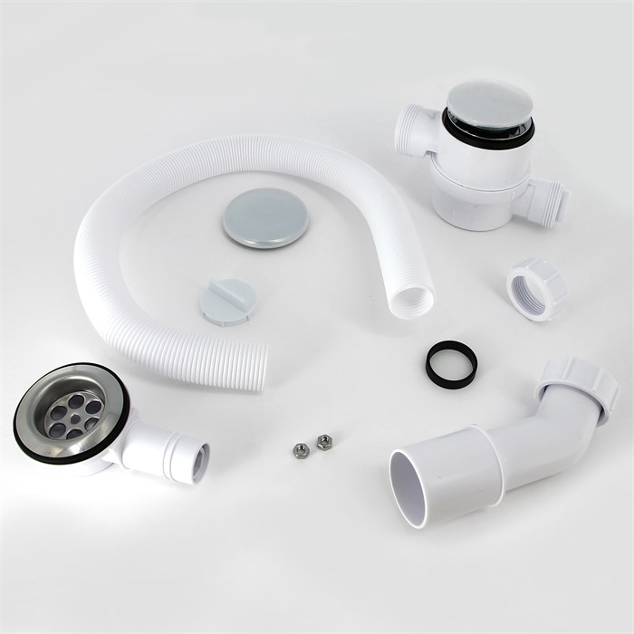 Слив-перелив L=700 х 34 мм, метал. 70 мм слив., прочистка сифона сверху, выход 40/50 мм, хром 869087