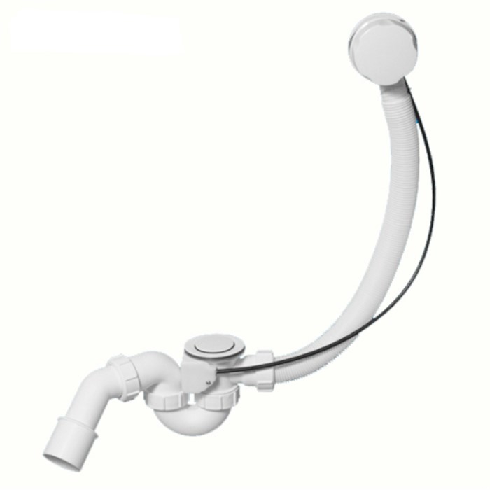 Слив-перелив McAlpine для ванны L575x1 1/2"x40/50 мм, белый 872462