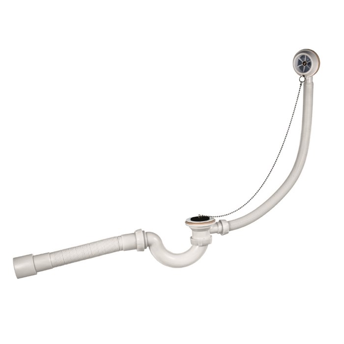 Слив-перелив S-образный с гофротрубой на 40x40/50, выпуск пластик 885133