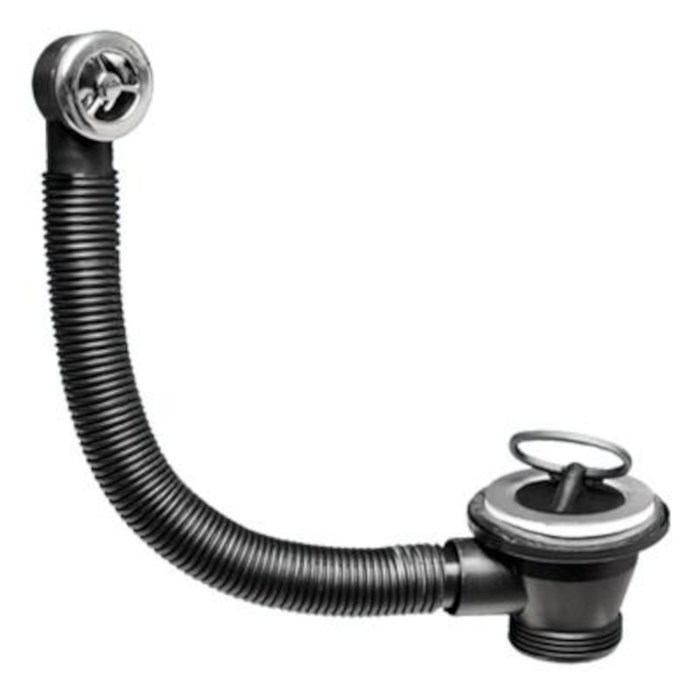 Слив-перелив для мойки под круглое отверстие перелива регулируемый (L230ммхD25мм, D60мм нержавейка с 874230