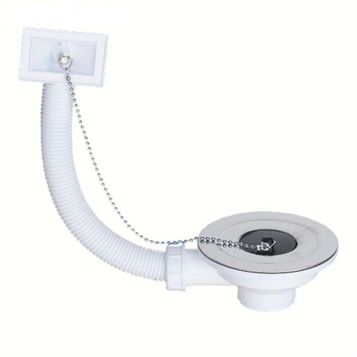 Слив-перелив для мойки под прямоугольное отверстие перелива (L229ммхD25мм, D113мм нержавейка сливная 882569