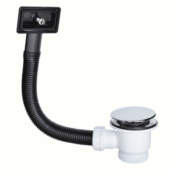 Слив-перелив для мойки под прямоугольное отверстие перелива (L229ммхD25мм, D70мм нержавейка сливная 860058