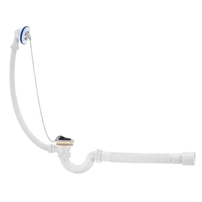 Слив-перелив Мини Элит 1 1/2 х 40 мм с пласт. реш., L500 мм 40 х 40/50 мм, с пробкой на цеп. 885489