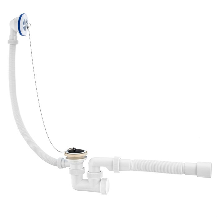 Слив-перелив Универсал 1 1/2 х 40 мм, реш. пластик, L500 мм 40 х 40/50 мм, с пробкой на цеп. 862325