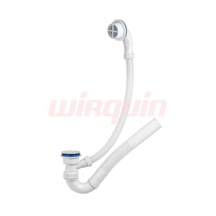 Слив-перелив Эконом поворотный с пласт. чашками, перелив L500 мм, гофропатрубок L320 мм 40х40 мм 878811