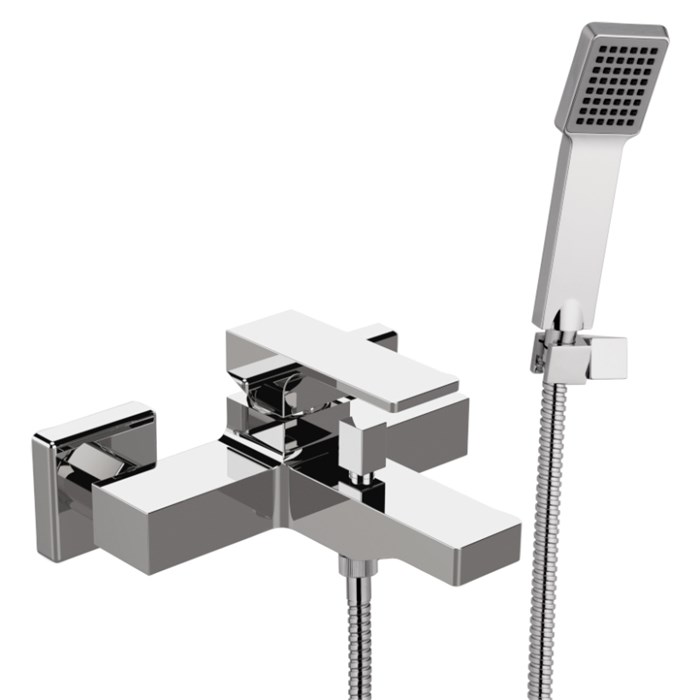 Смеситель для ванны Remer Absolute с лейкой, держателем и шлангом, хром 879519