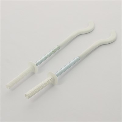 Кронштейн штыревой 9 х 220 мм плоский пластифицированный с дюбелем комплект 2 шт. 858276