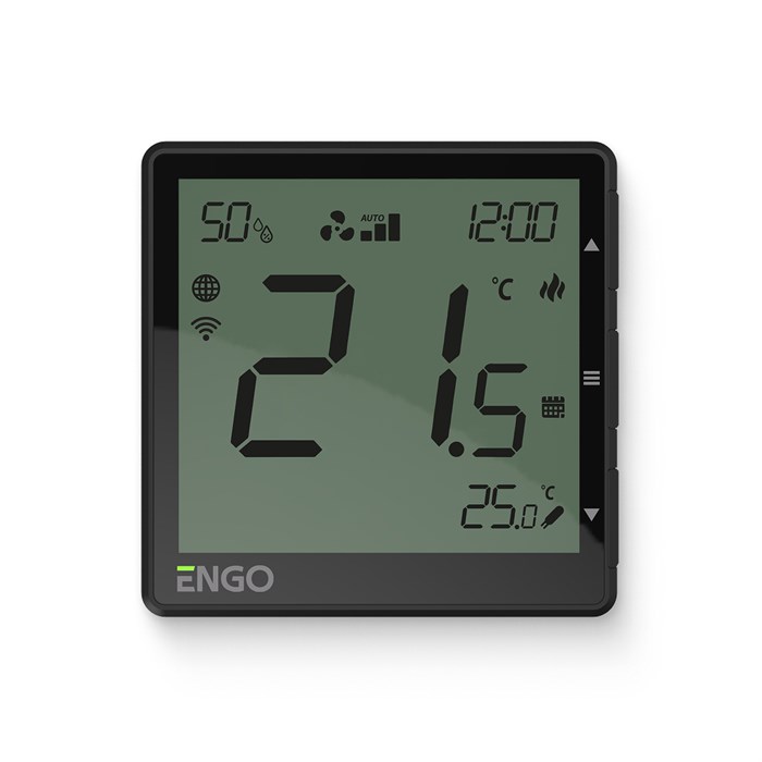Термостат ENGO EFAN встраив., программ. с дисплеем, WiFi, с возм. регулировки скорости вентилятора, 871528