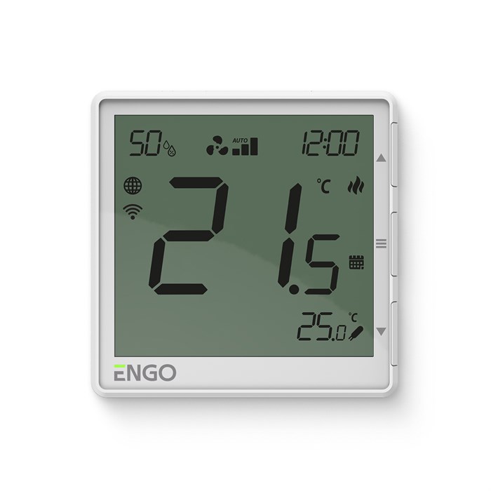 Термостат ENGO EFAN встраив., программ. с дисплеем, WiFi, с возм. регулировки скорости вентилятора, 872987