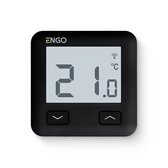 Термостат ENGO комнатный встраиваемый, программ. с дисплеем, WiFi, чёрный 872465