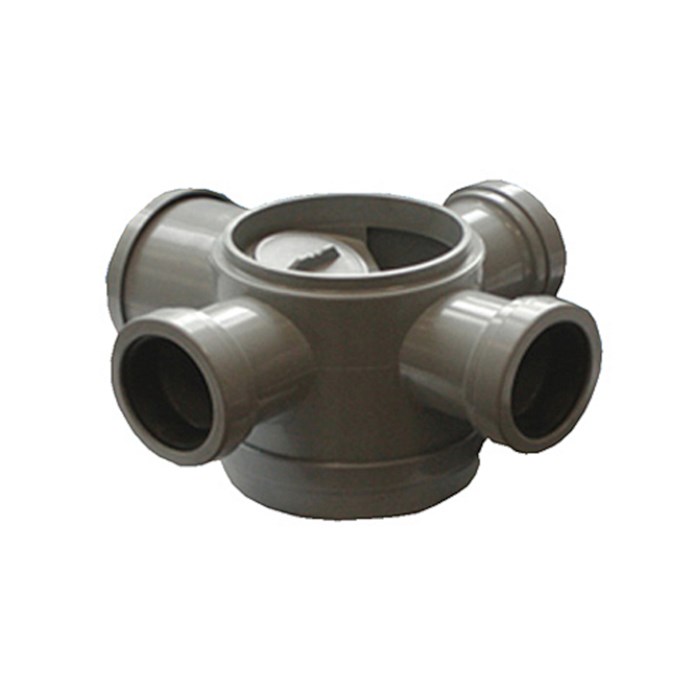 Трап (H130мм) без сливной решётки; 3 входа и 1 выход Ду=50мм под раструбное соединение 877947