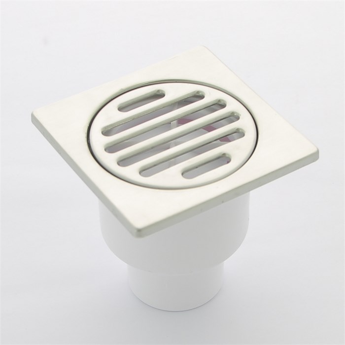 Трап 100 х 100 мм, H=62 мм, выход 50 мм вертикальный, нерж.сталь 860628