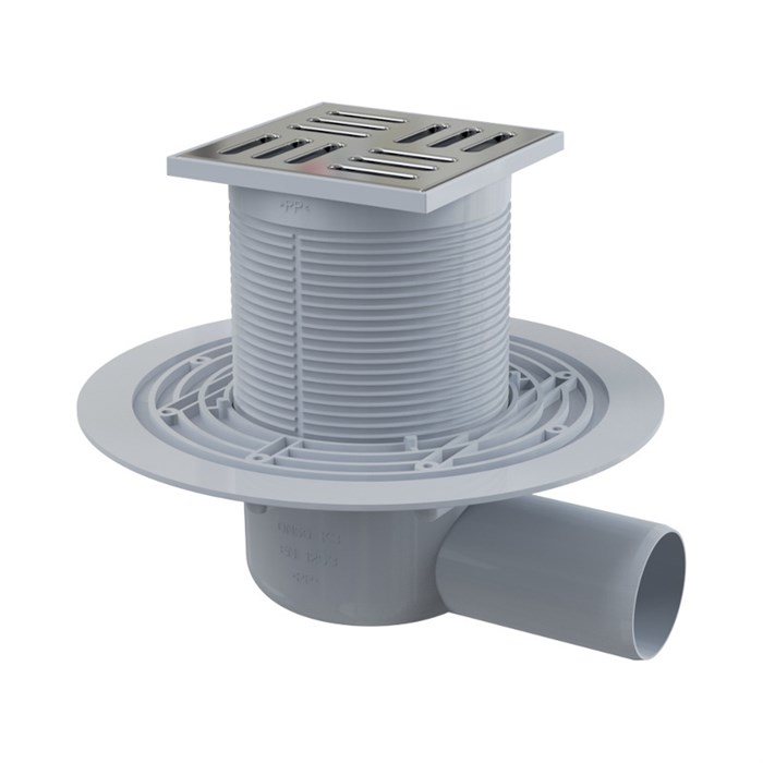 Трап 105×105 мм боковой сток, выпуск 50 мм г/затвор 884475