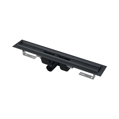 Лоток душевой Alcaplast APZ1BLACK 1050 мм с порогами для решетки (без решетки), черный матовый 881390