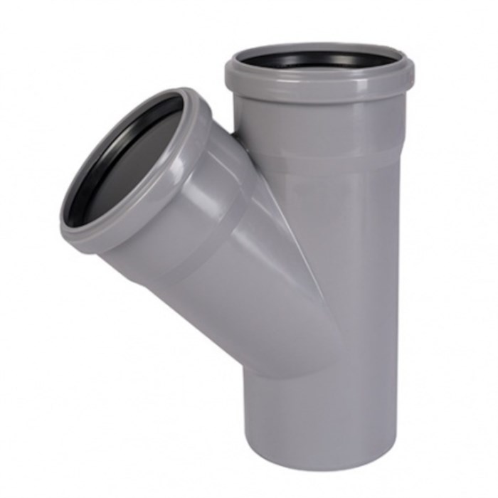 Тройник HTEA 40/40x45°, цв. белый, Ger 868990