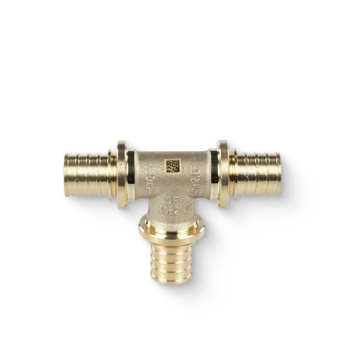 Тройник аксиальный 20, MX, латунь 882504