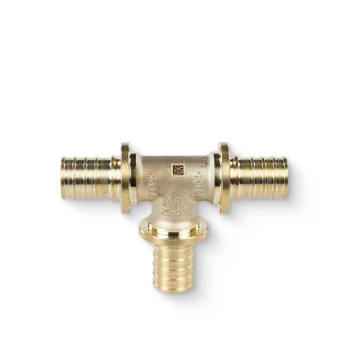 Тройник аксиальный 25, MX, латунь 871045