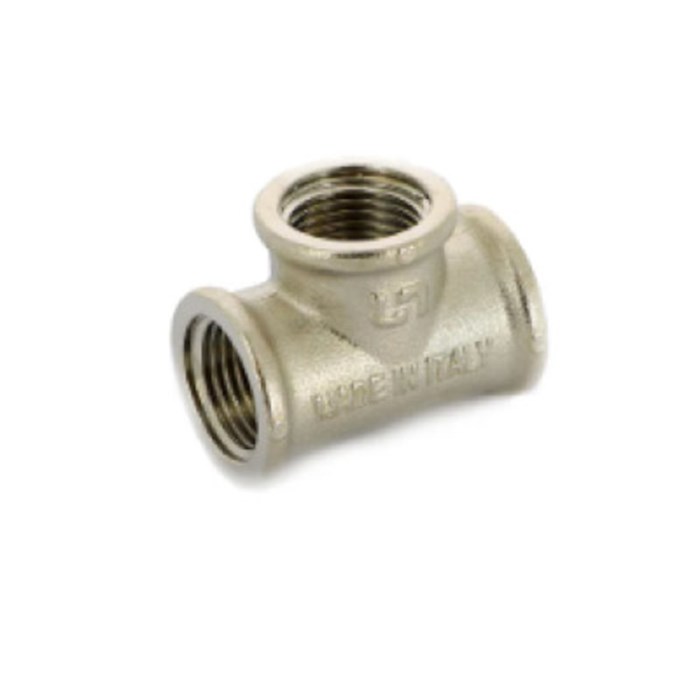 Тройник В 3/4" х 1/2" х 3/4", никелированный 877188