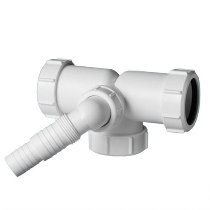 Тройник компрессионный Ду=40ммхДу=40ммхДу=40мм с разделением потоков и адаптером под углом для подкл 873819