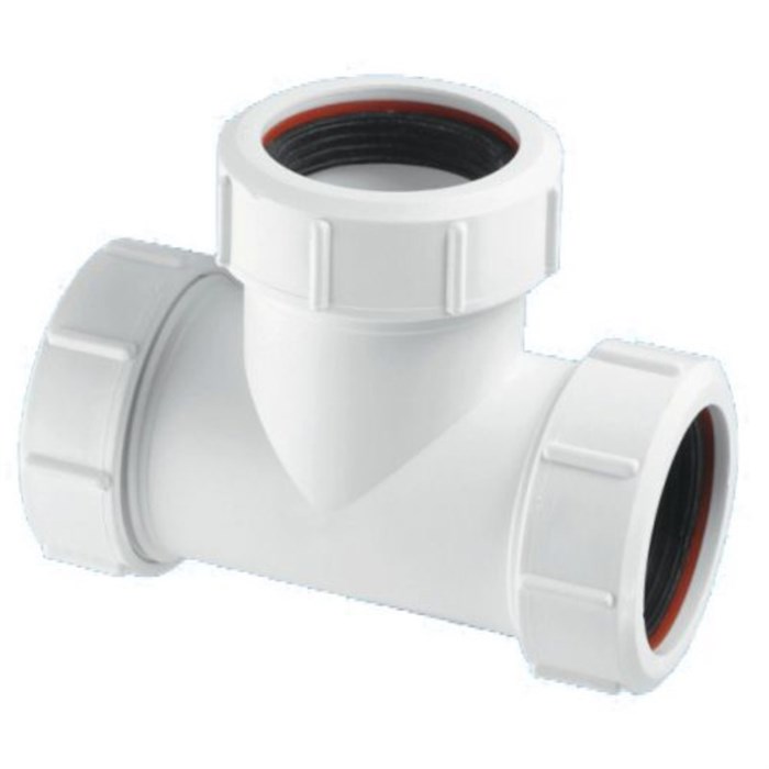 Тройник компрессионный Ду=50ммхДу=50ммхДу=50мм; цвет-белый 882492