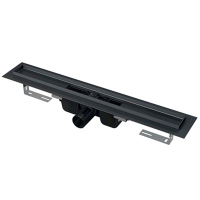 Лоток душевой APZ1BLACK-1450 с порогами для перф. реш. (без решетки), черный матовый 880443