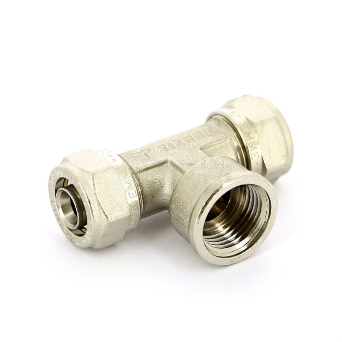 Тройник обж-В-обж 16х1/2'x16 никелир. 864954