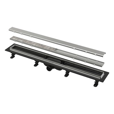 Лоток душевой APZ20 850 мм, пороги нерж. сталь, с решеткой (полная или под плитку), нерж.сталь 857901