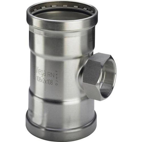 Тройник пресс 108 x 2"B x 108 нерж. сталь Sanpress Inox SC-Contur 877338