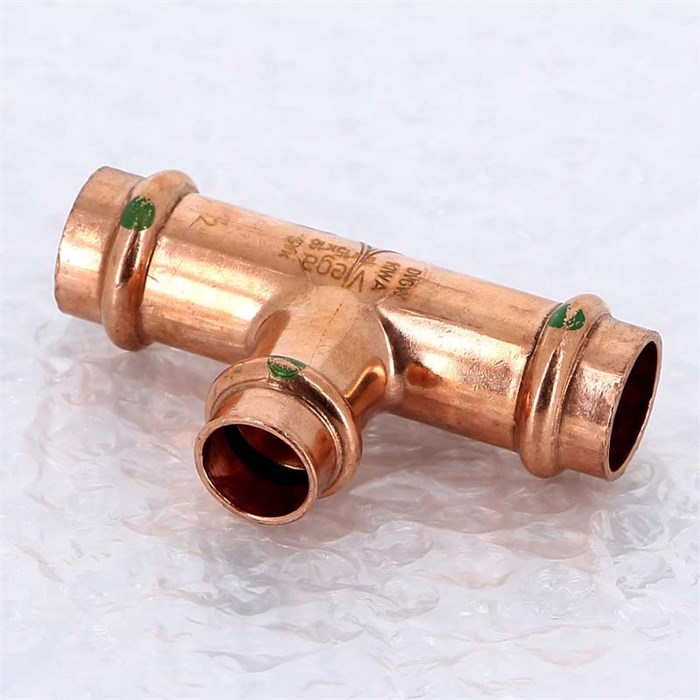 Тройник пресс 18x15x18 медь Profipress SC-Contur 885379